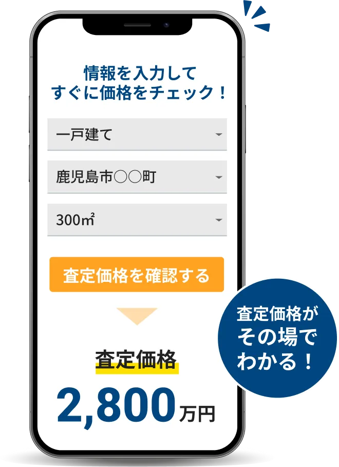 査定価格がその場でわかる！情報を入力してすぐに価格をチェック